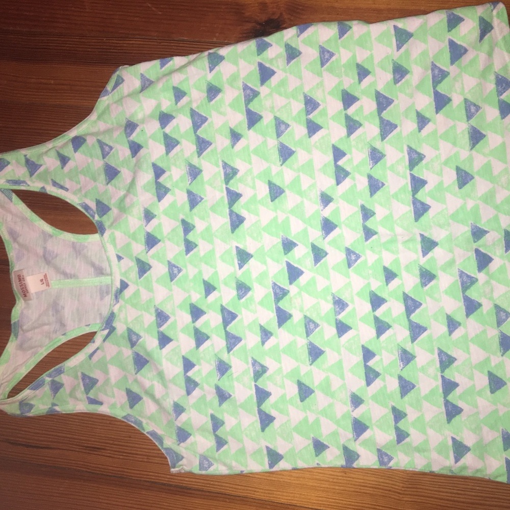 Mossimo Green & Blue Tank Top